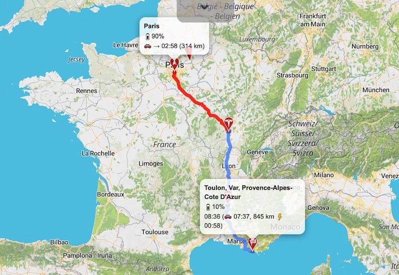 Vos trajets avec abetterrouteplanner