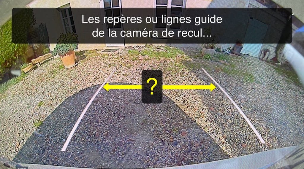 La caméra de recul et ses repères ou lignes guide