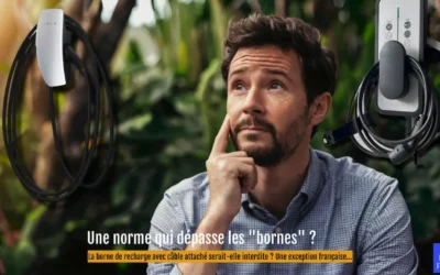 La borne de recharge avec câble attaché serait-elle interdite ? Une exception française…