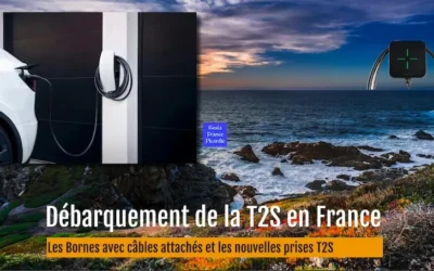 Les prises T2 et T2S des bornes avec câbles attachés